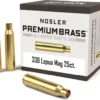 Nosler Custom Brass 338 Lapua Magnum Box of 25