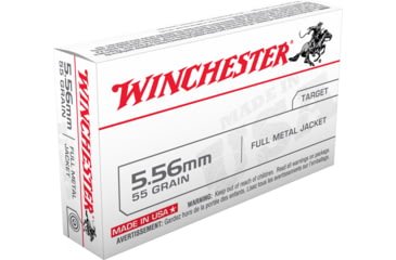 Opplanet winchester 5 56x45mm nato 55 grain full metal jacket brass cased centerfire rifle ammo 20 rounds q3131ky main.jpg