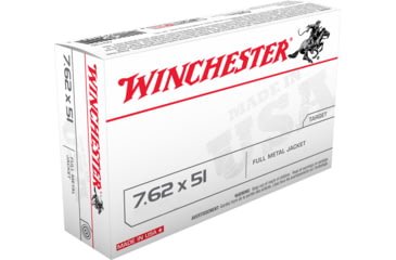 Opplanet winchester 7 62x51mm fmj 149 gr 20 rounds rifle ammo wm80 main.jpg
