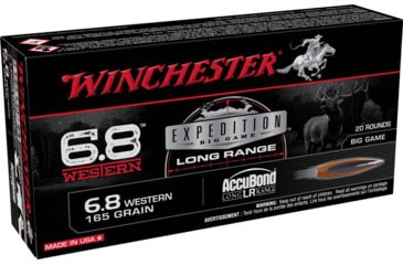 Opplanet winchester accubond lr 6 8 western 165 gr centerfire rifle ammo 20 rounds s68wlr main.jpg