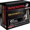 Opplanet winchester defender handgun 40 s w 165 grain bonded jacketed hollow point centerfire pistol ammo 20 rounds s40swpdb main.jpg