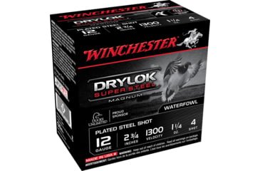 Opplanet winchester drylok 12 gauge 1 1 4 oz 2 75in centerfire shotgun ammo 25 rounds xsm124 main.jpg