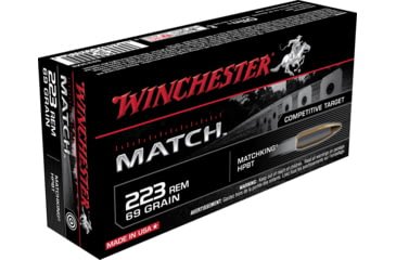 Opplanet winchester match 223 remington 69 grain boat tail hollow point centerfire rifle ammo 20 rounds s223m2 main.jpg