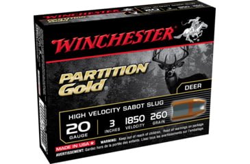 Opplanet winchester partition gold 20 gauge 280 grain 3in centerfire shotgun slug ammo 5 rounds ssp203 main.jpg