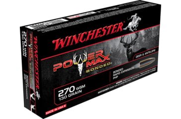 Opplanet winchester power max bonded 270 winchester 130 grain bonded rapid expansion protected hollow point centerfire rifle ammo 20 rounds x2705bp main.jpg
