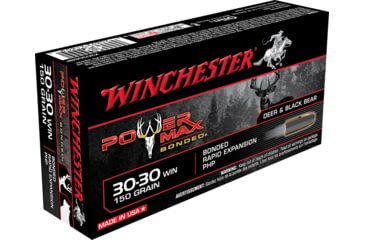 Opplanet winchester power max bonded 30 30 winchester 150 grain bonded rapid expansion protected hollow point centerfire rifle ammo 20 rounds x30306bp main.jpg