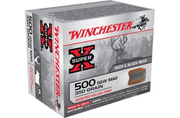 Opplanet winchester super x handgun 500 s w magnum 350 grain jacketed hollow point centerfire pistol ammo 20 rounds x500sw main.jpg