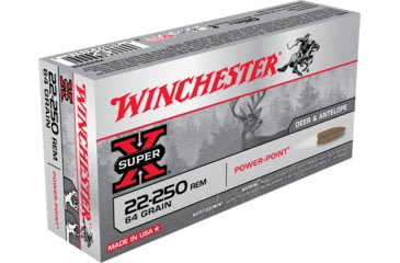 Opplanet winchester super x rifle 22 250 remington 64 grain power point centerfire rifle ammo 20 rounds x222502 main.jpg