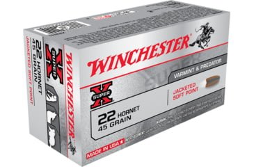 Opplanet winchester super x rifle 22 hornet 45 grain jacketed soft point centerfire rifle ammo 50 rounds x22h1 main.jpg