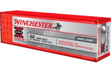 Opplanet winchester super x rimfire 22 long rifle 37 grain copper plated hollow point rimfire ammo 100 rounds x22lrhss1 main.jpg