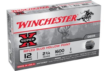 Opplanet winchester super x shotshell 12 gauge 1 oz 2 75in centerfire shotgun slug ammo 5 rounds x12rs15 main.jpg