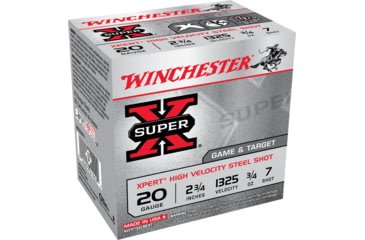 Opplanet winchester super x shotshell 20 gauge 3 4 oz 2 75in centerfire shotgun ammo 25 rounds we20gt7 main.jpg