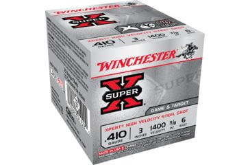 Opplanet winchester super x shotshell 410 bore 3 8 oz 3in centerfire shotgun ammo 25 rounds we413gt6 main.jpg