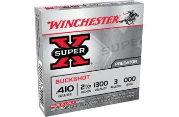 Opplanet winchester super x shotshell 410 bore 3 pellets 2 5in centerfire shotgun buckshot ammo 5 rounds xb41000 main.jpg