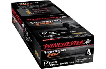 Opplanet winchester varmint hv 17 hornady magnum rimfire 17 grain polymer tip v max rimfire ammo 50 rounds s17hmr1 main.jpg