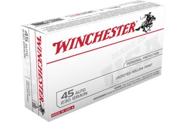 Opplanet winchester winchester 45 acp 230 grain jacketed hollow point centerfire pistol ammo 50 rounds usa45jhp main.jpg
